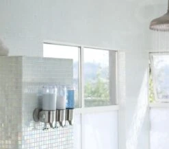 Simplehuman Accesorios De Baño - Dispensador De Jabón, Champú Y Acondicionador Con Soporte, 3x 444 Ml, Acero Inoxidable Cepillado BT1029 -Grohe Shop 27df1e327110fdec35bad340