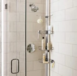 Simplehuman Accesorios De Baño - Barra De Esquina Con Estantes Ajustables, Acero Inoxidable BT1062 -Grohe Shop 2c6303d88ba2bc897d51208e