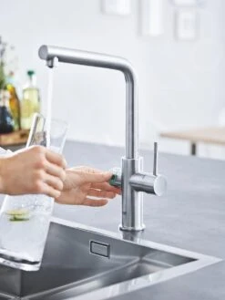Grohe Blue Home - Grifo De Fregadero Con Enfriador De Agua Y Filtro, Supersteel 31454DC1 -Grohe Shop 308a5f8338bac990b72a3c84