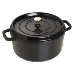 Staub Cocotte 26 Cm, Redondo, Negro, Hierro Fundido