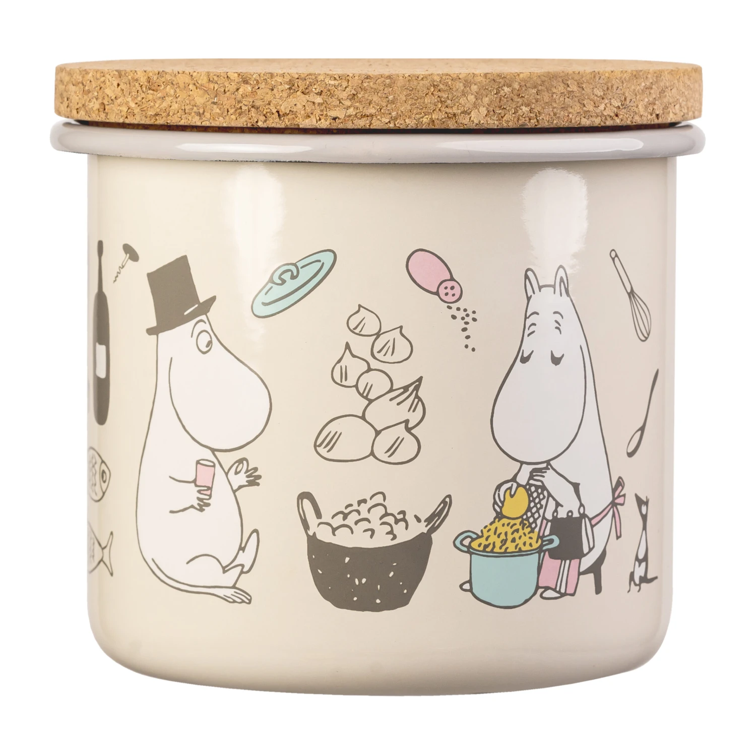 Muurla Bote Esmaltado Con Tapa De Corcho Moomin 1,3 L 3 Muurla Bote Esmaltado Con Tapa De Corcho Moomin 1,3 L