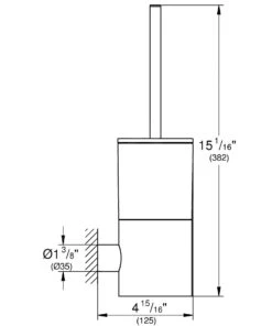 Grohe Atrio - Conjunto De Limpieza Para Inodoro, Hard Graphite Cepillado 40314AL3 -Grohe Shop 6117d9c3f22b3ddc53f571d5
