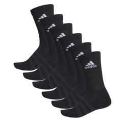 CALCETINES ADIDAS CUSH CRW PACK 6PP NEGROS