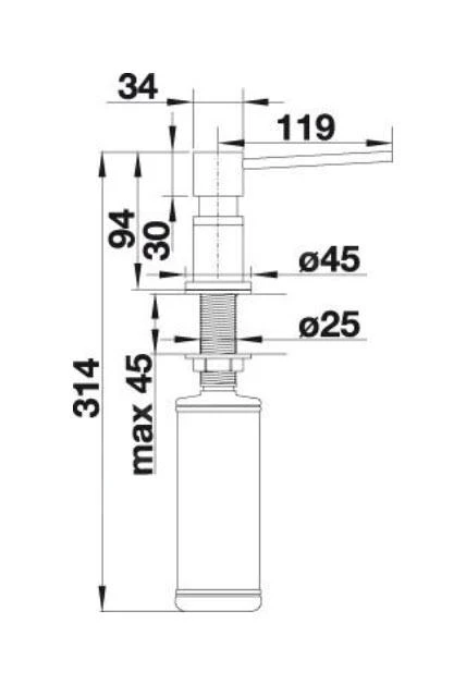Blanco Accesorios - Dispensador De Detergente Lato, Blanco/cromo 525814 4 Blanco Accesorios - Dispensador De Detergente Lato, Blanco/cromo 525814 - Imagen 2
