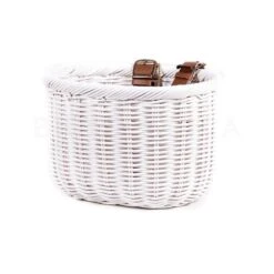 CESTA DE MIMBRE PARA BICICLETA VICTORIA BLANCA