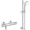 Grohe Precision Flow - Conjunto De Ducha Con Termostato De Pared, Con Barra 620 Mm, Cromo 34841000