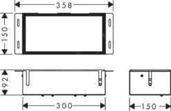 Hansgrohe XtraStoris Safe - Hornacina De Pared Con Puerta Alicatable Y Válvula De Cierre Integrada, 150x300x100 Mm, Acero Inoxidable 56100800 -Grohe Shop ebeea12b11214306834725cf