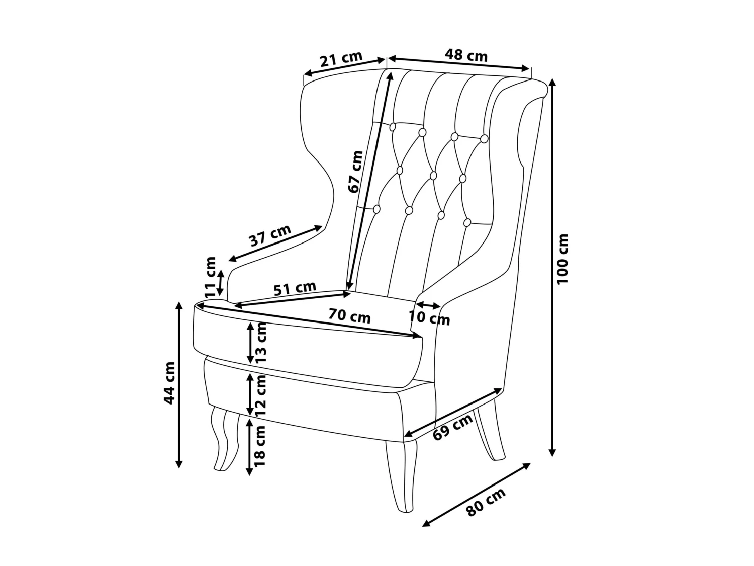Sillón Tapizado Patchwork Multicolor MOLDE - Imagen 7