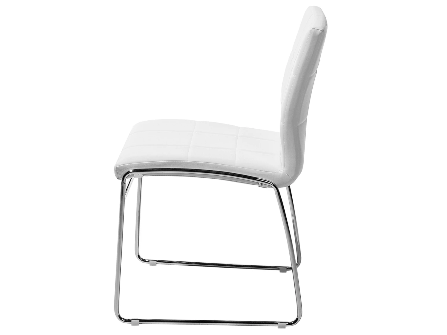 Conjunto De 2 Sillas De Comedor De Piel Sintética Blanco/plateado KIRON - Imagen 4