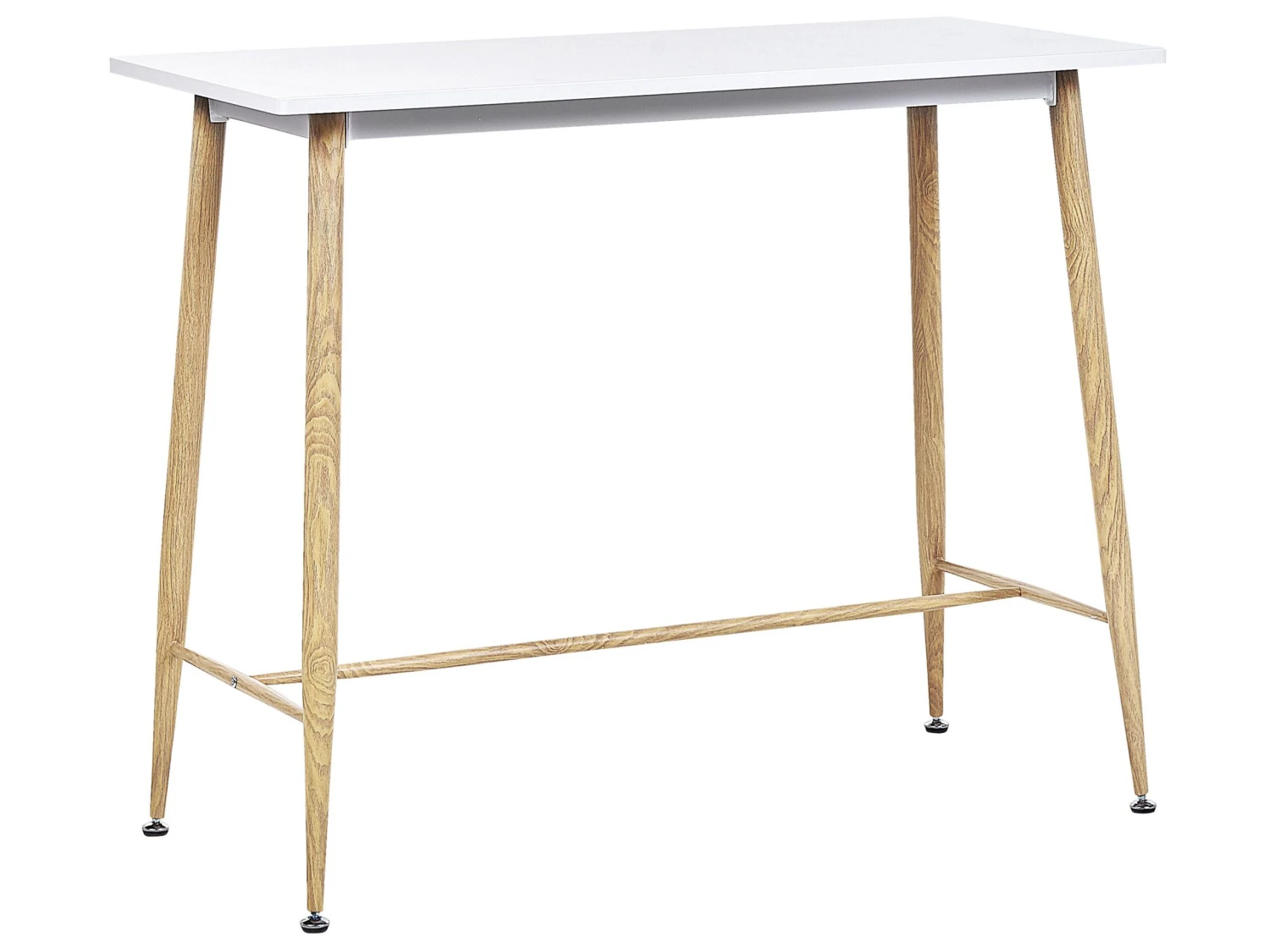 Mesa De Bar Blanco/madera Clara 110 X 50 Cm CHAVES