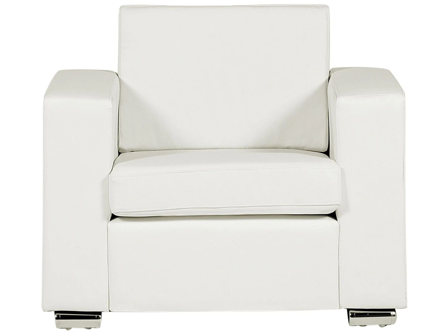 Sillón De Piel Blanco HELSINKI 4 Sillón De Piel Blanco HELSINKI - Imagen 3