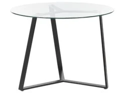 Mesa De Comedor De Vidrio Templado Negro ⌀ 100 Cm KEBRI 10 Mesa De Comedor De Vidrio Templado Negro ⌀ 100 Cm KEBRI -Grohe Shop undef src sa picid 821715 type whitesh image