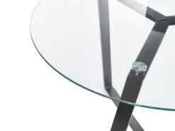 Mesa De Comedor De Vidrio Templado Negro ⌀ 100 Cm KEBRI 11 Mesa De Comedor De Vidrio Templado Negro ⌀ 100 Cm KEBRI -Grohe Shop undef src sa picid 821716 type whitesh image