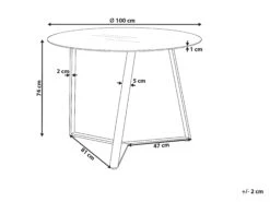 Mesa De Comedor De Vidrio Templado Negro ⌀ 100 Cm KEBRI 13 Mesa De Comedor De Vidrio Templado Negro ⌀ 100 Cm KEBRI -Grohe Shop undef src sa picid 821718 type whitesh image